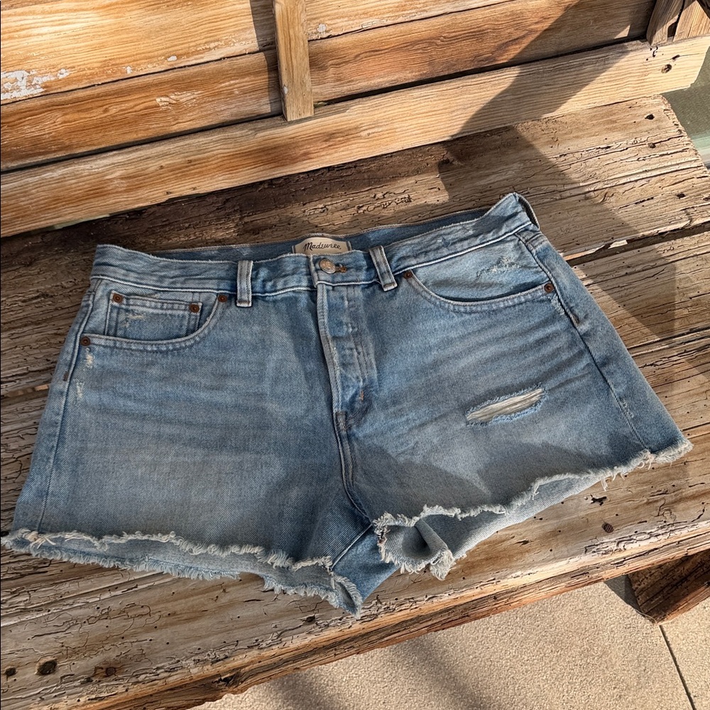 MADEWELL Brynn Blue Jean Shorts 29 - Picture 5 of 13